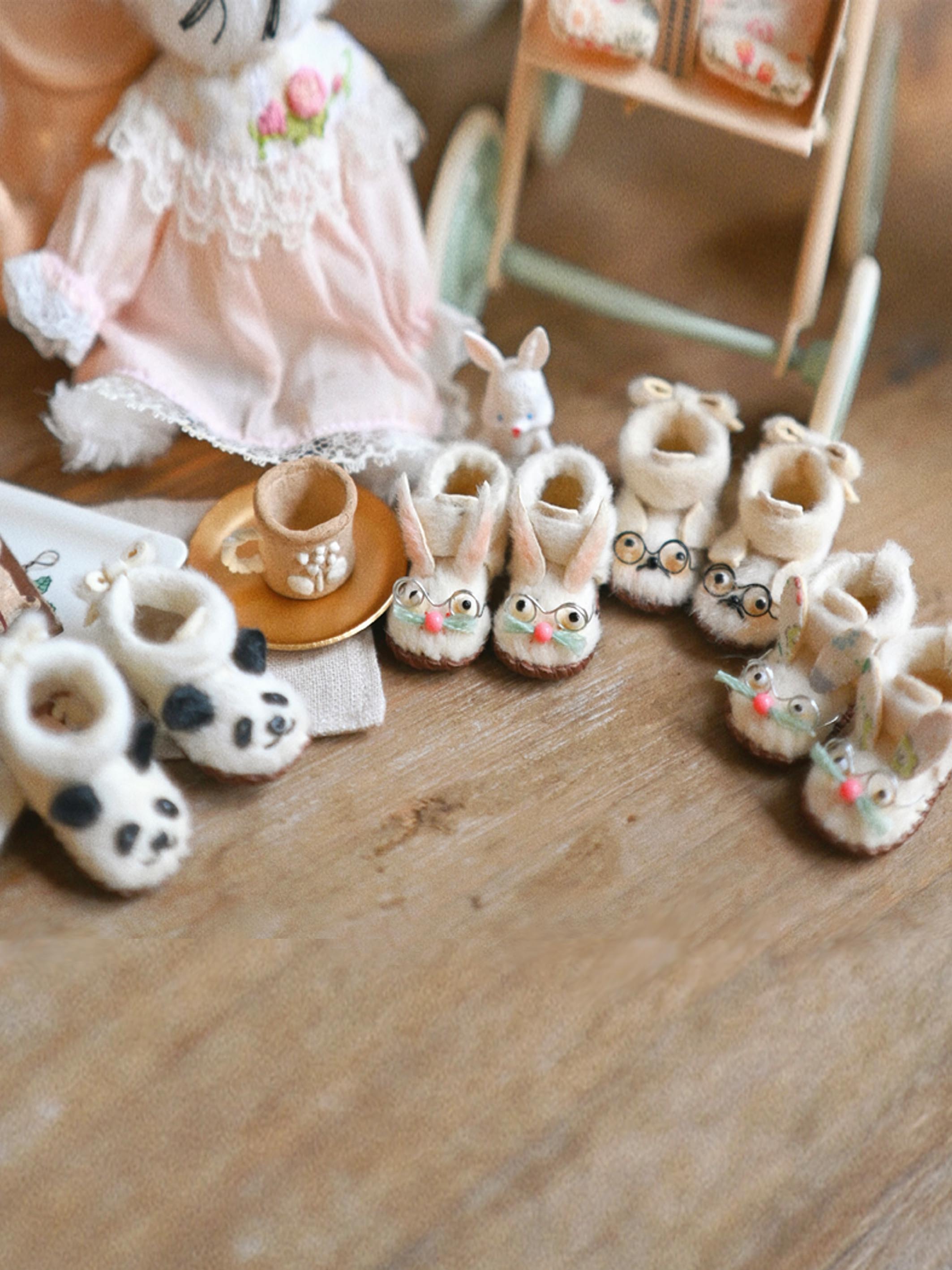 Handmade Shoes for Blythe/ Ob24/ Ob22, Fluffy Animal Shoes