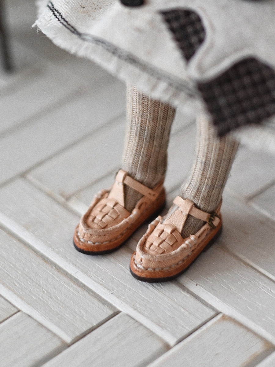 Handmade Shoes for Blythe/ Ob24/ Ob22, Woven Leather Shoes