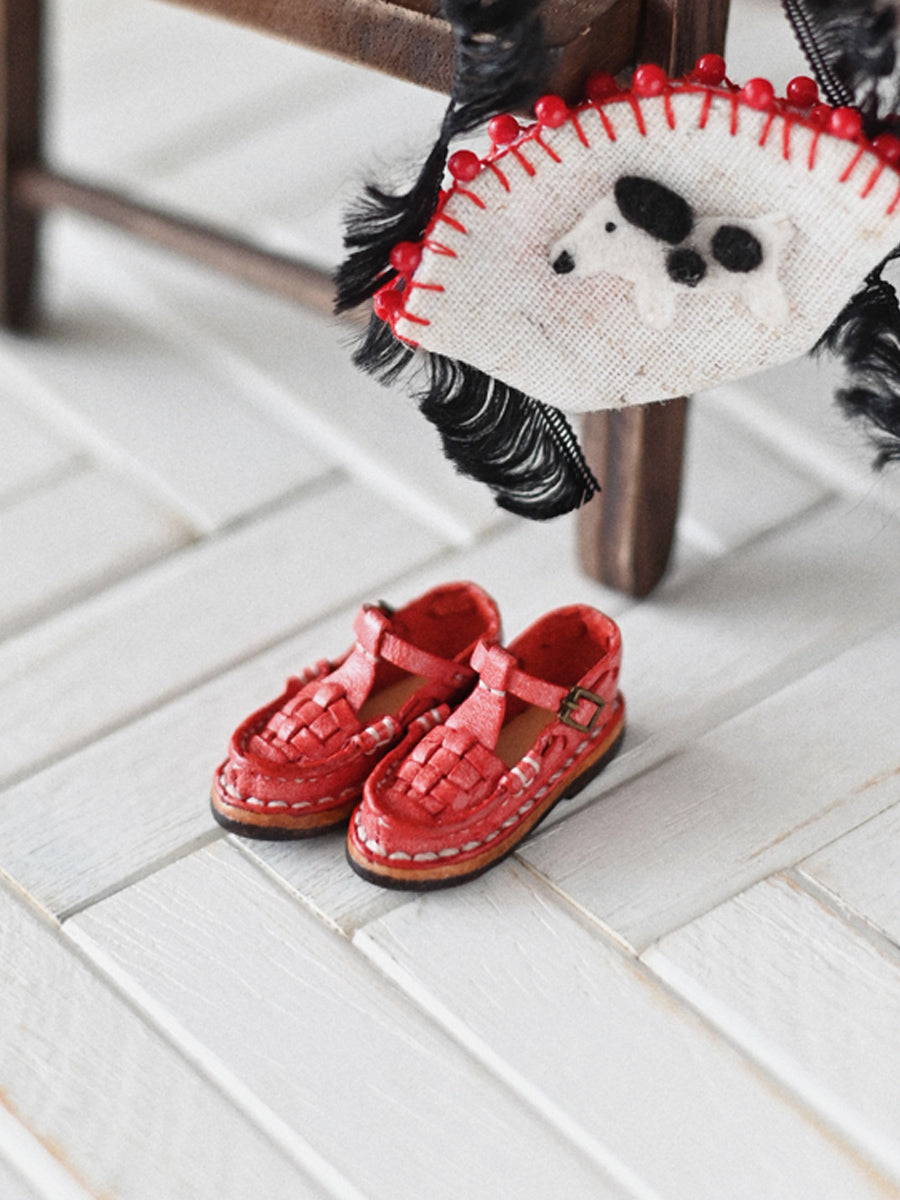 Handmade Shoes for Blythe/ Ob24/ Ob22, Woven Leather Shoes