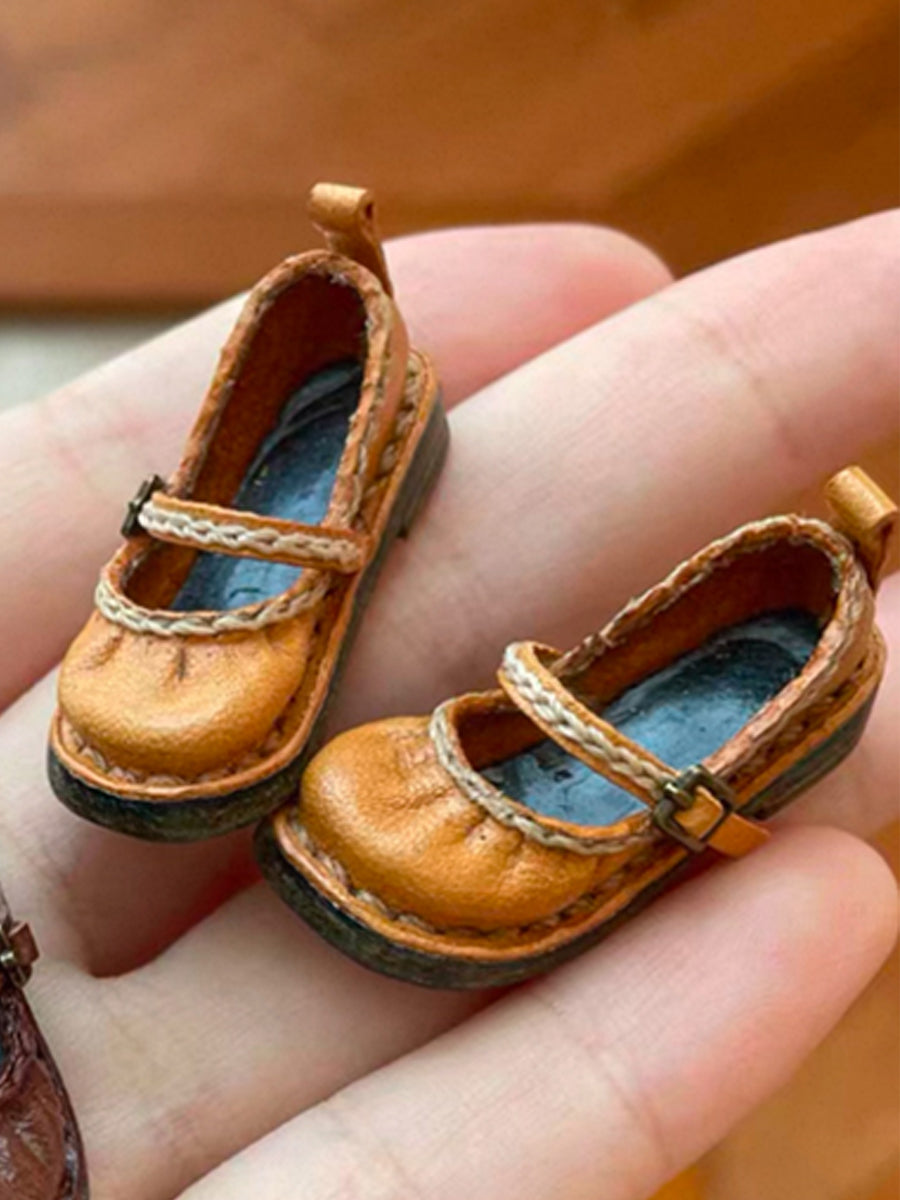 Handmade Shoes for Blythe/ Ob24/ Ob22, Ruched Mary Jane Shoes