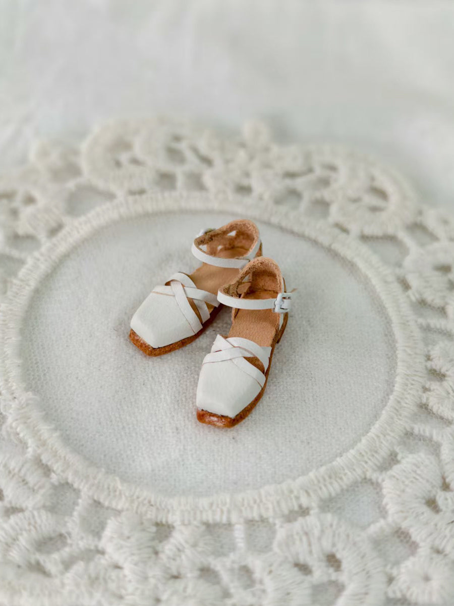 Handmade Shoes for Blythe/ Ob24/ Ob22, Square-Toe Leather Summer Shoes
