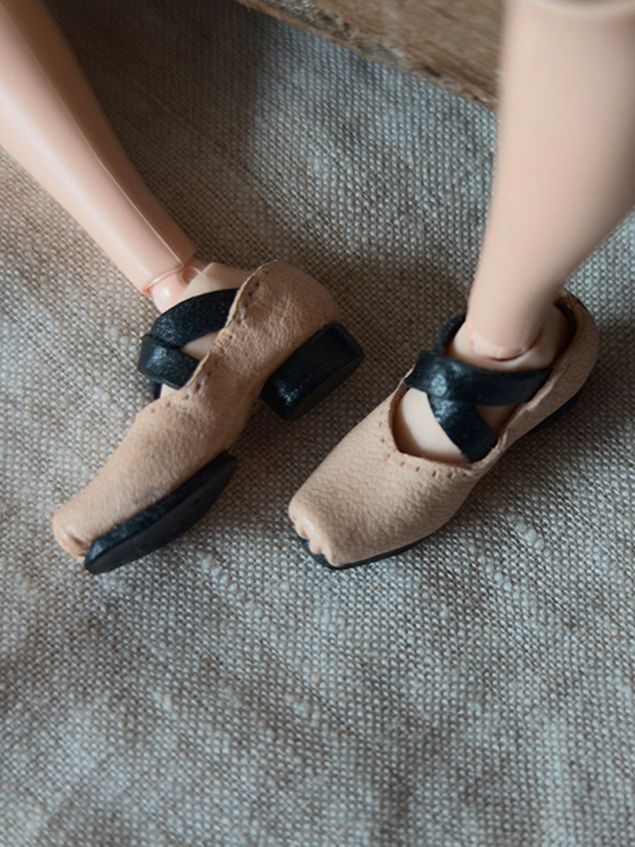 Handmade Shoes for Blythe/Obitsu, Leather Ballet Flats