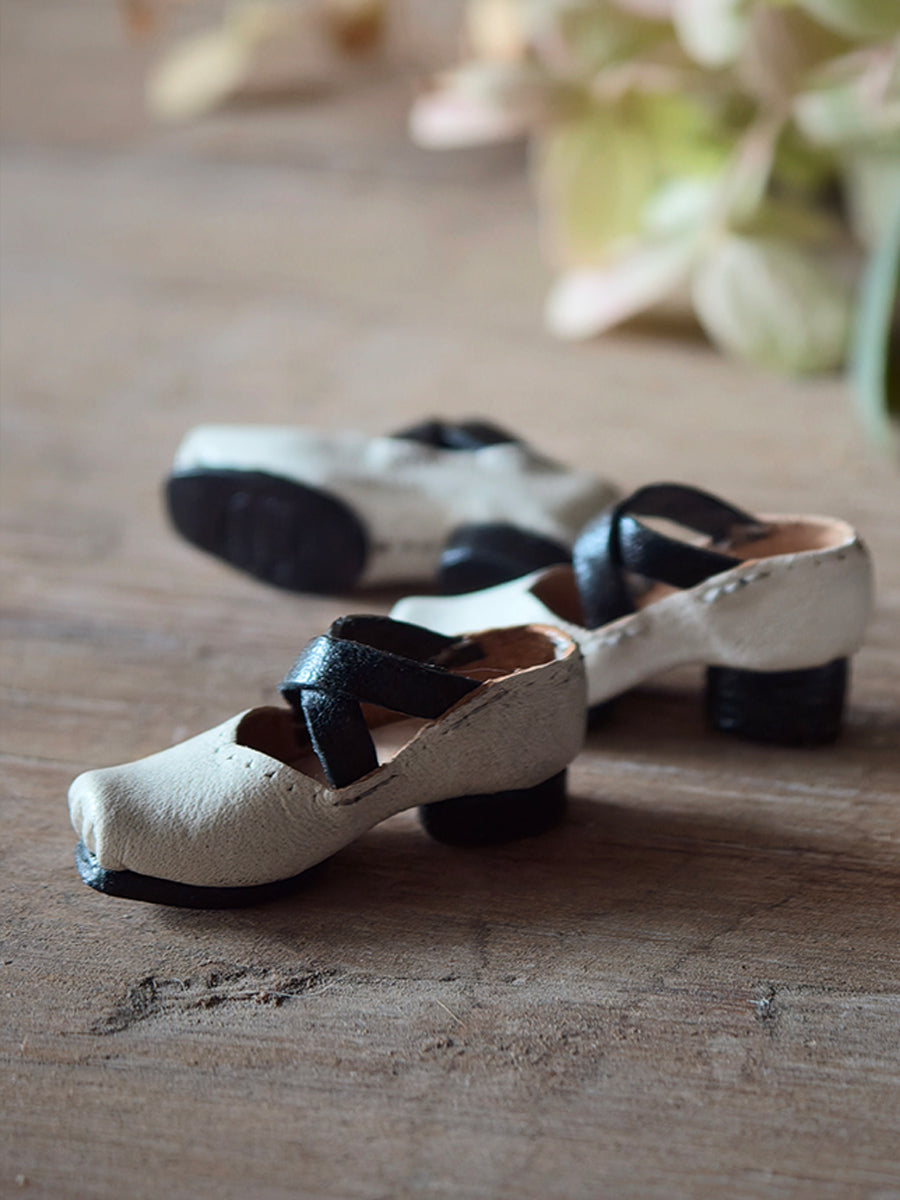 Handmade Shoes for Blythe/Obitsu, Leather Ballet Flats