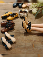 Handmade Shoes for Blythe/Obitsu, Leather Ballet Flats