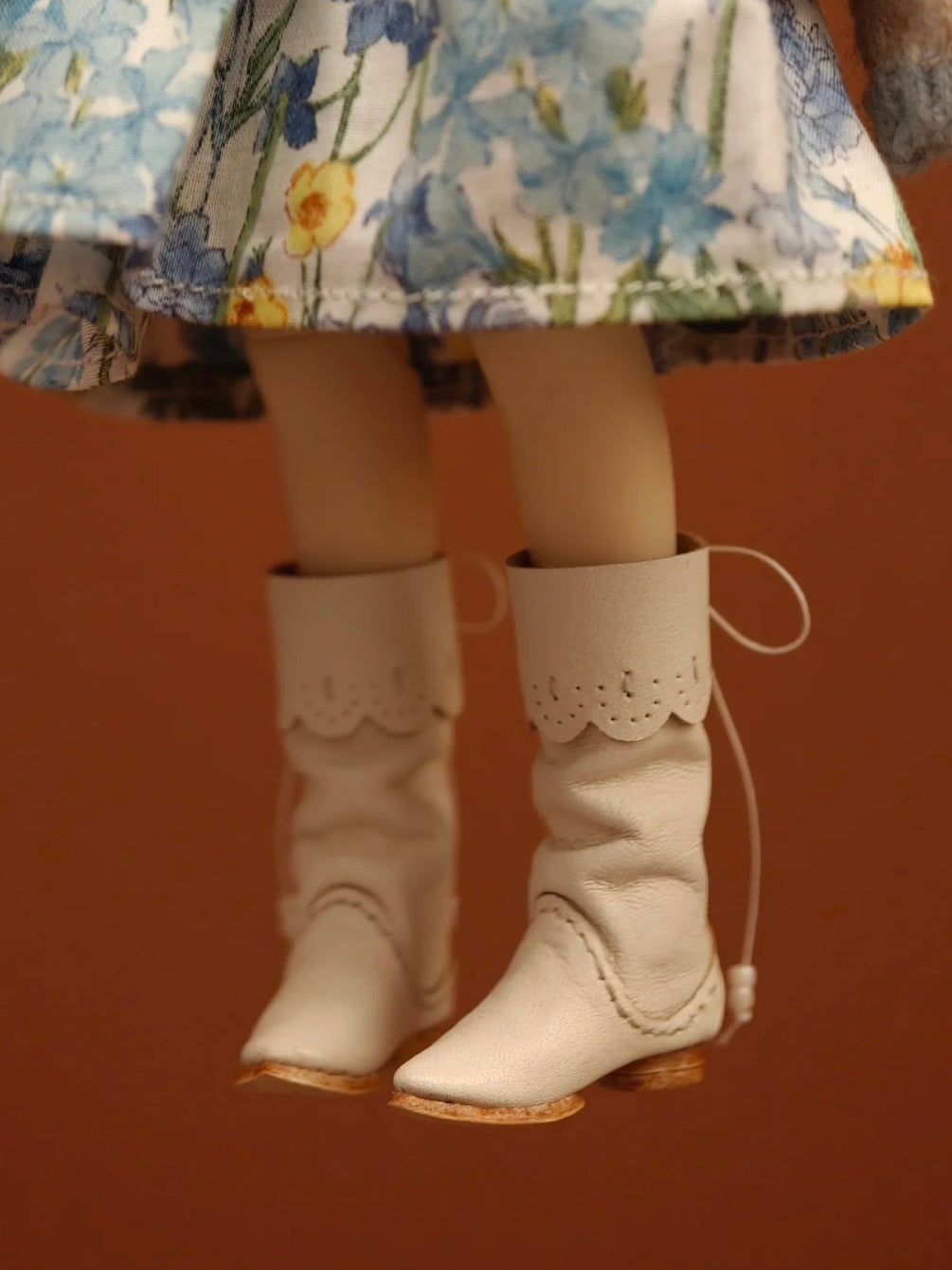 Handmade Shoes for Blythe/Obitsu,Lace Leather High Boots
