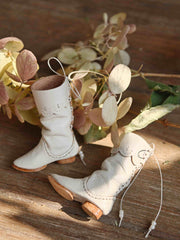 Handmade Shoes for Blythe/Obitsu,Lace Leather High Boots