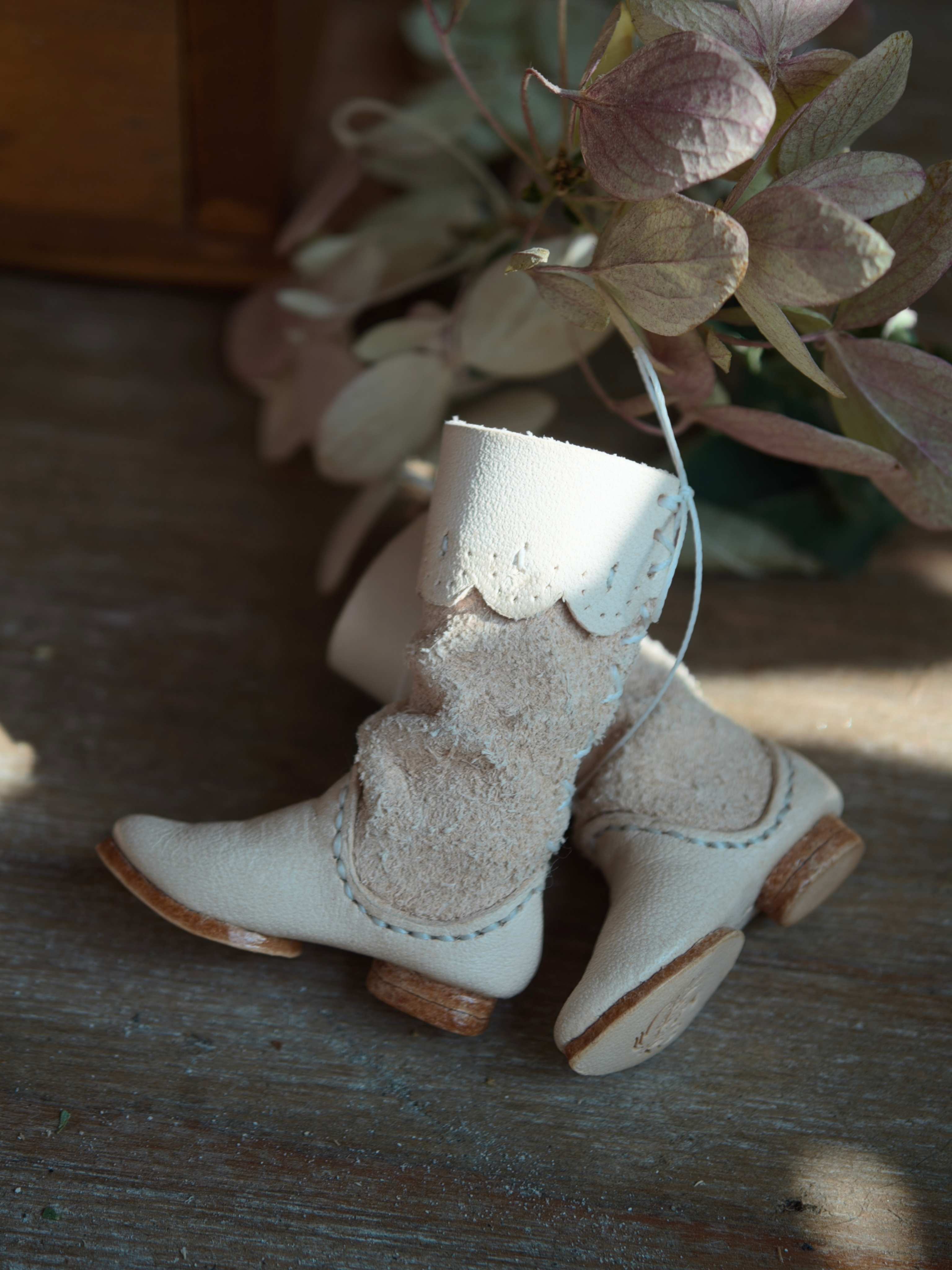 Handmade Shoes for Blythe/Obitsu,Lace Leather High Boots