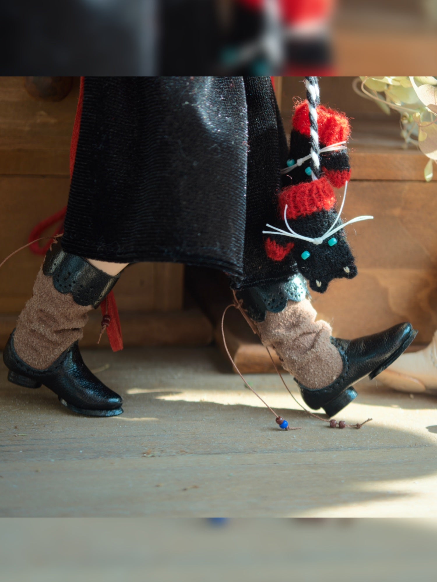 Handmade Shoes for Blythe/Obitsu,Lace Leather High Boots
