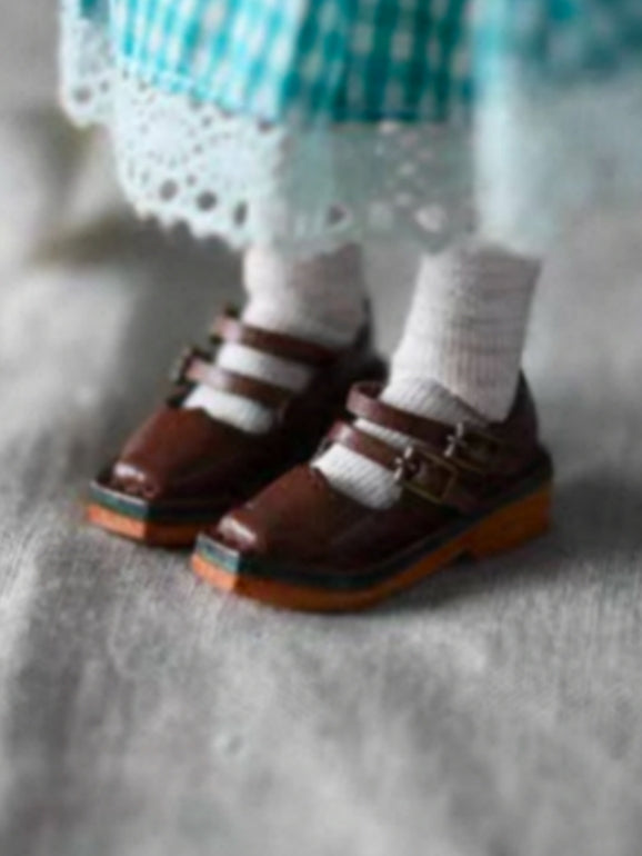 Leather Mary Jane Brown Blythe Flats | ToastDoll