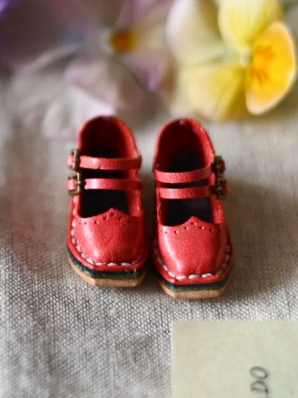 Leather Mary Jane Paleviolet-Red Blythe Flats | ToastDoll
