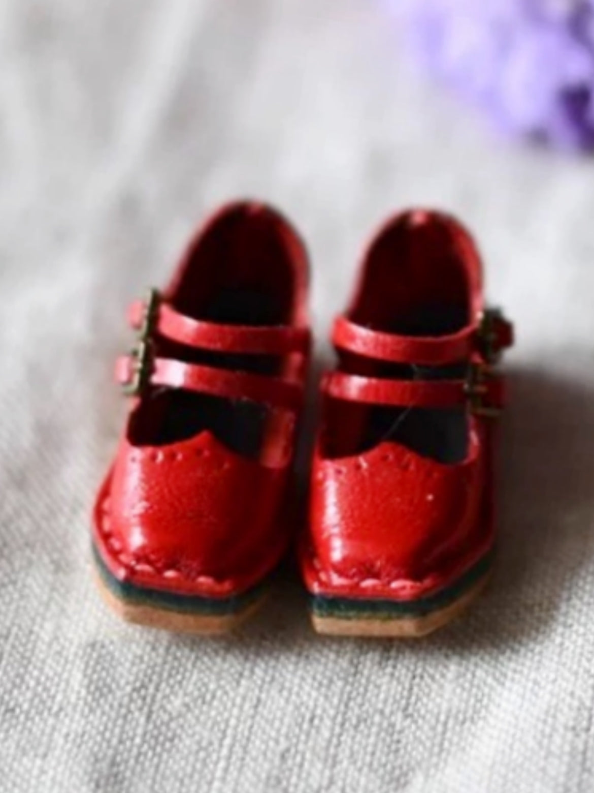Leather Mary Jane Red Blythe Flats | ToastDoll