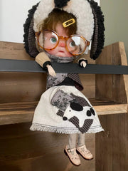 Cheese Hollow Leather Blythe Flats - Handmade Doll Shoes - ToastDoll