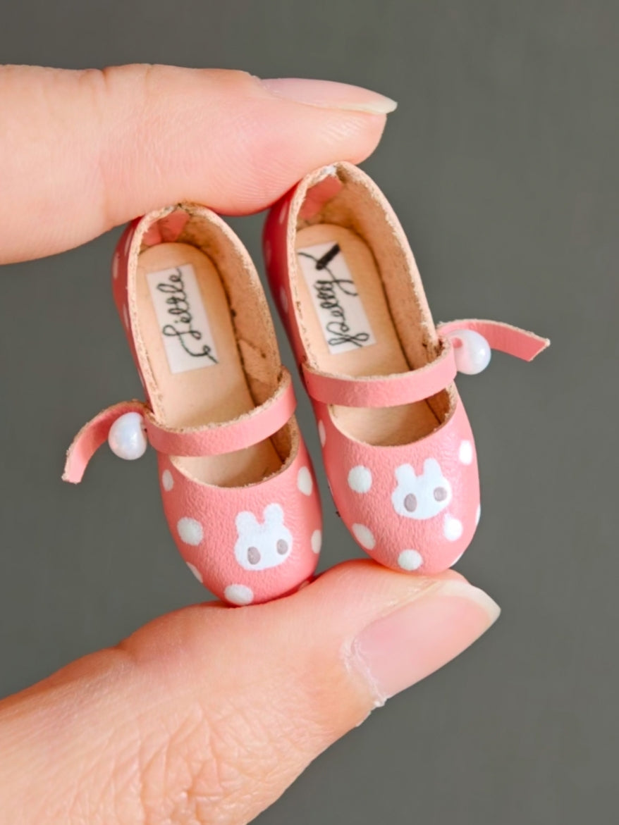 Hand-painted Leather Blythe Mary Jane - Handmade Doll Shoes - ToastDoll