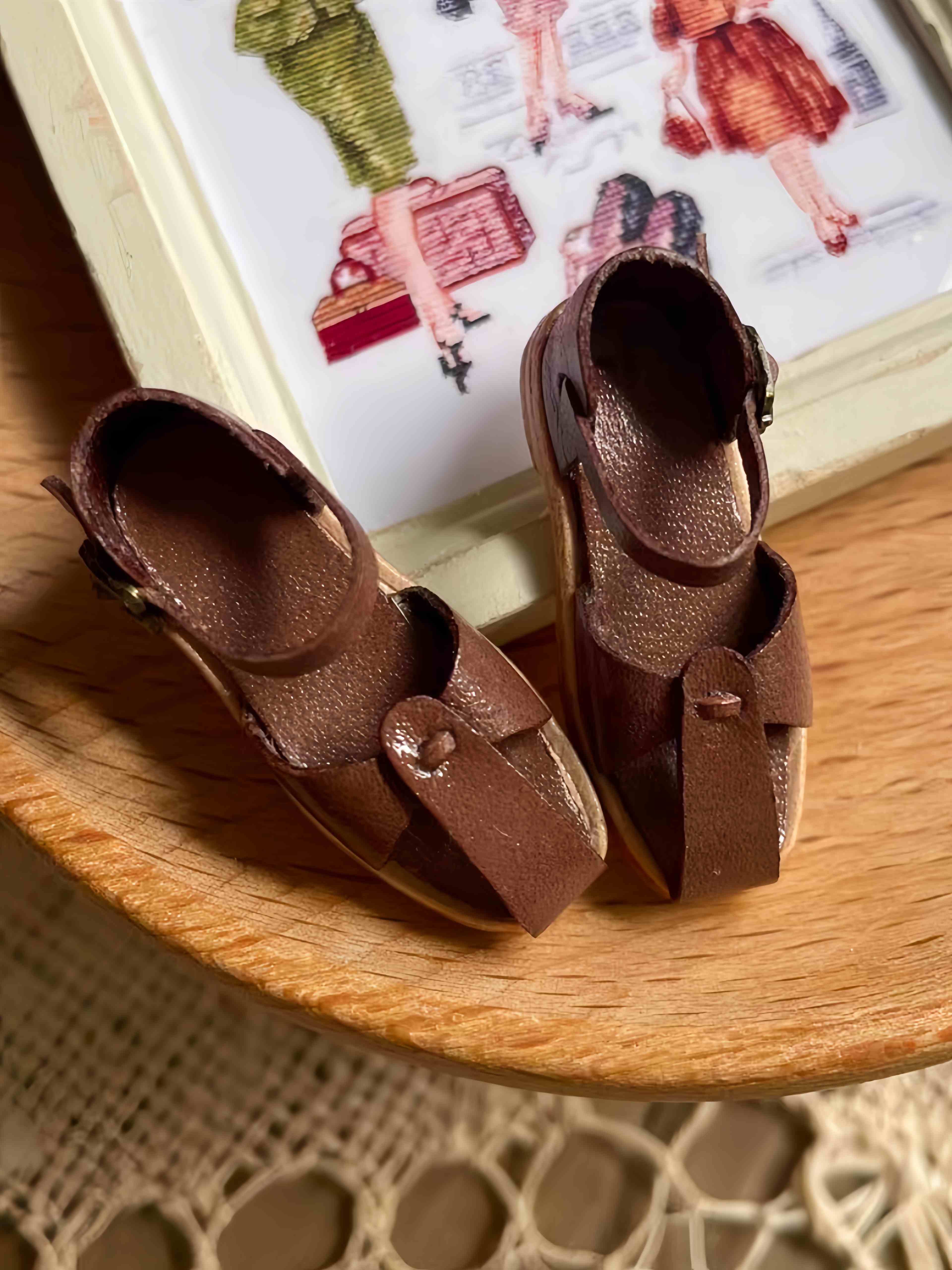 Soft Cozy Blythe Sandals - Handmade Doll Shoes - ToastDoll