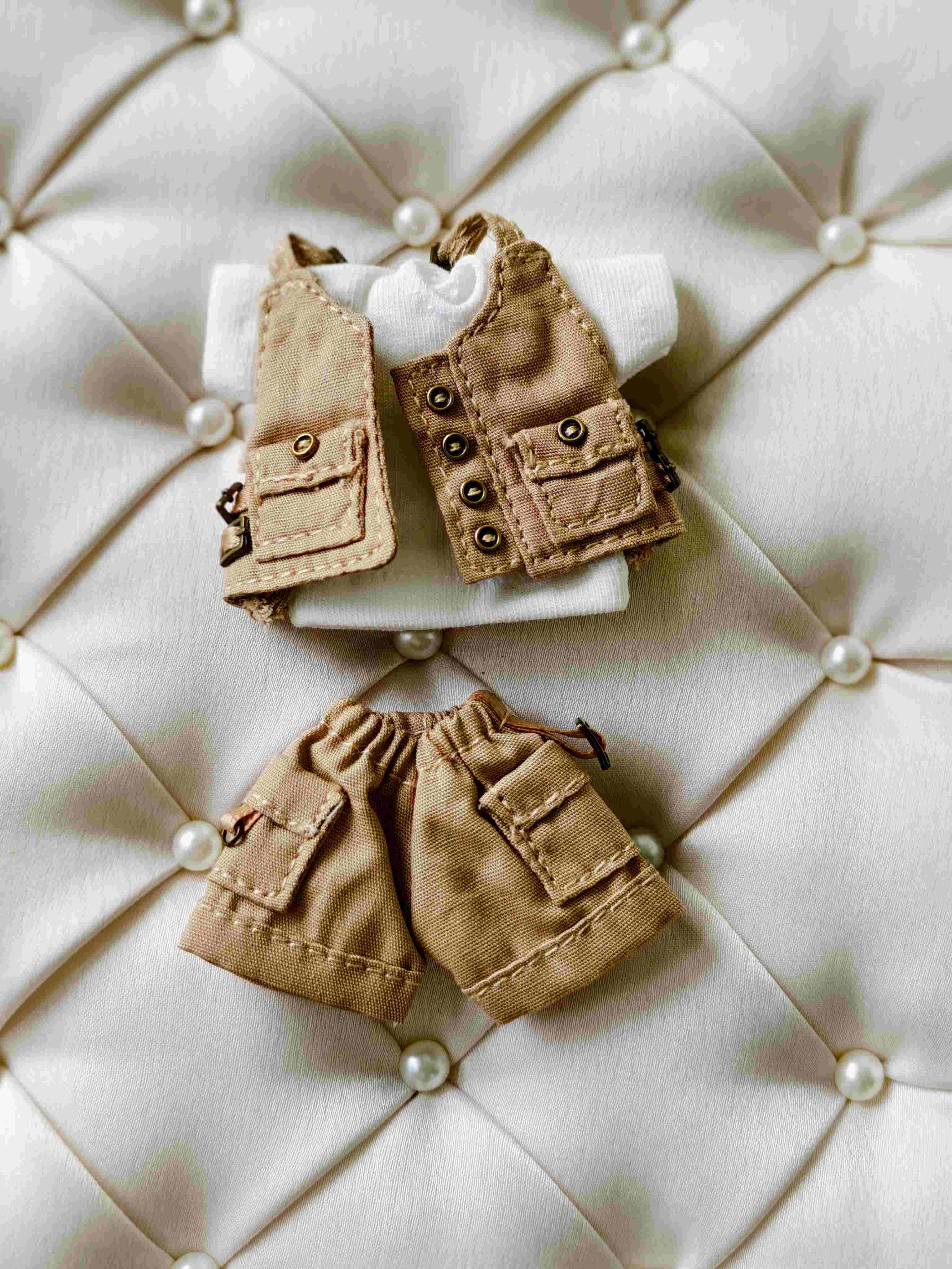 Handmade Outfit for GSC/Obitsu,Utilitarian Chic Shorts Set