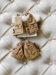 Handmade Outfit for GSC/Obitsu,Utilitarian Chic Shorts Set