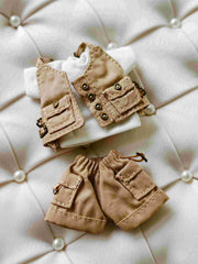 Handmade Outfit for GSC/Obitsu,Utilitarian Chic Shorts Set
