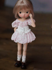 Floral Puff Sleeve Blythe 1/6 BJD Short Dress | ToastDoll