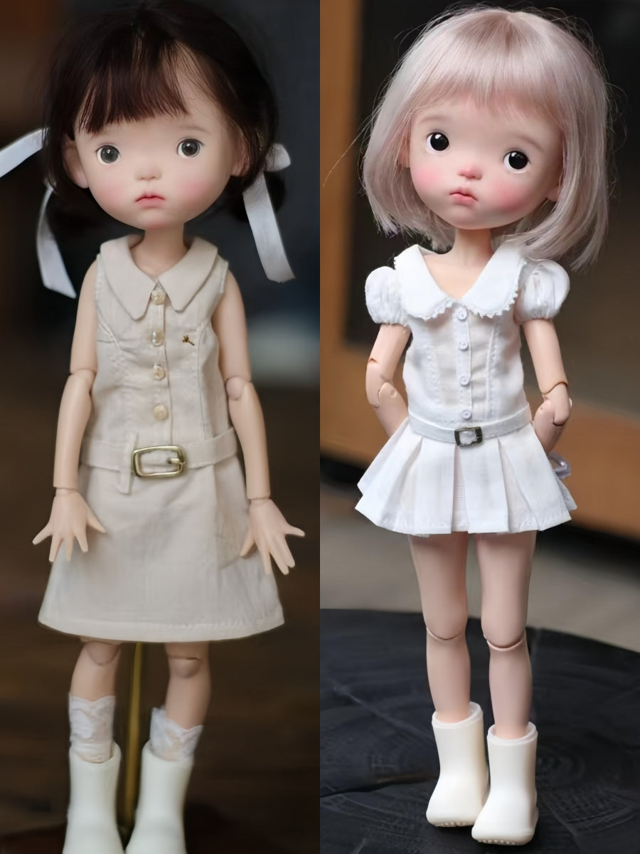 Preppy Belted Shirt Blythe BJD Dress | ToastDoll