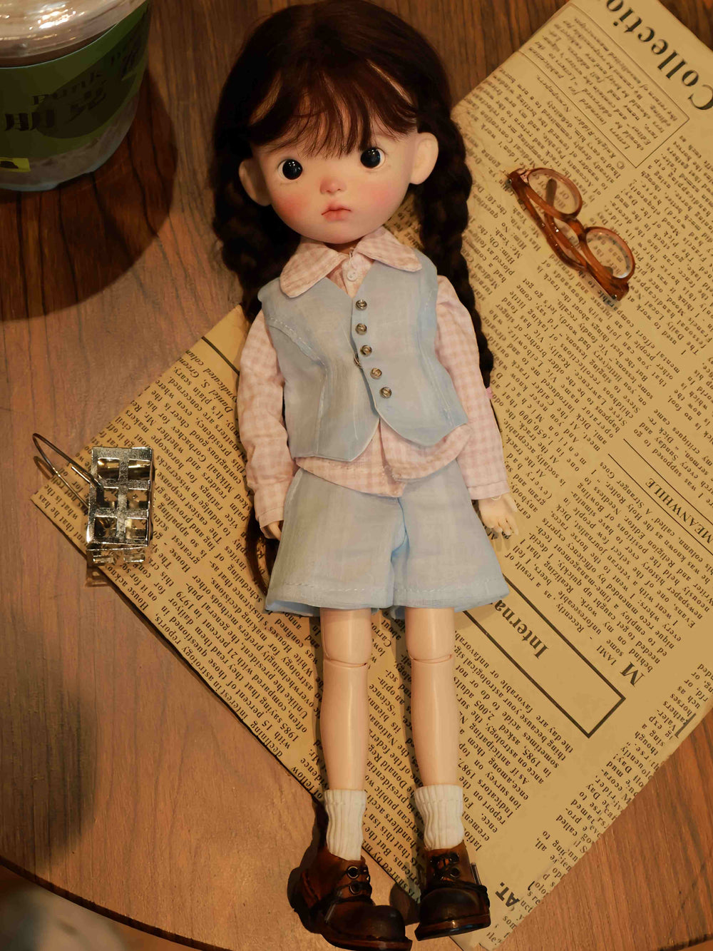 Blue Pastel Suit Blythe 1/6 BJD Outfit  Front View | ToastDoll