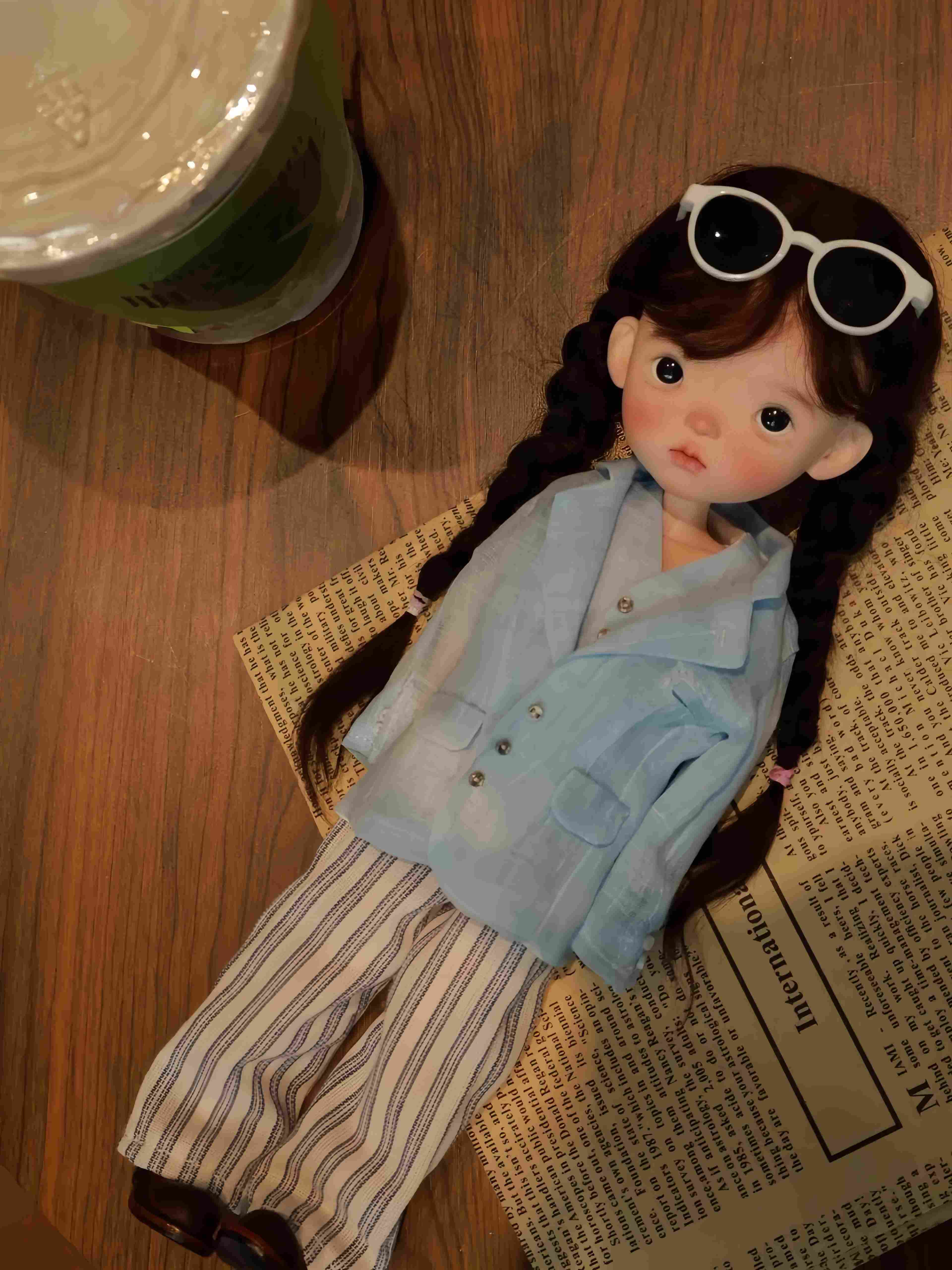 Blue Pastel Suit Blythe 1/6 BJD Outfit Long Pants | ToastDoll