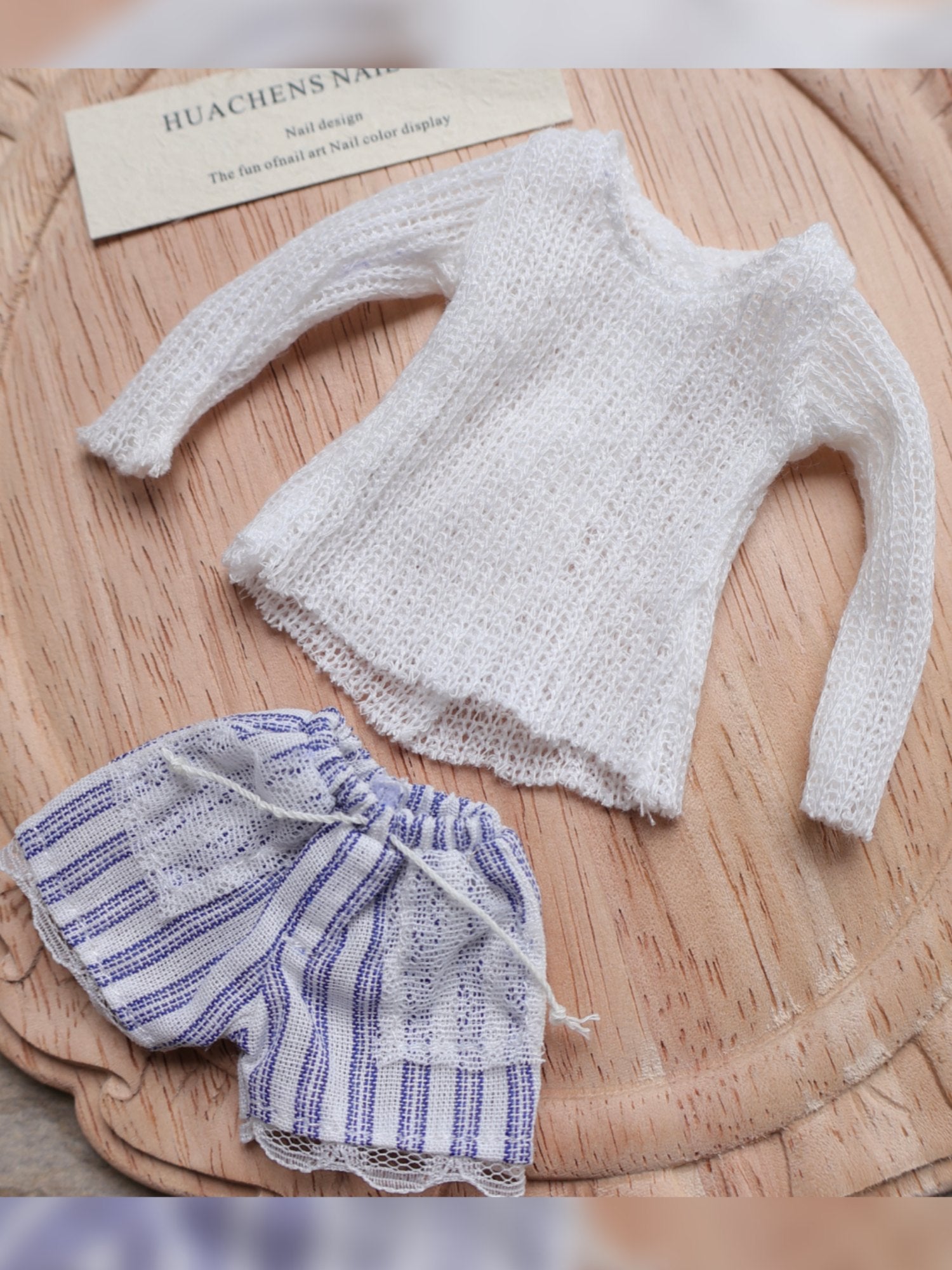 Fresh Minimalist Blythe 1/6 BJD Knit Outfit Flat Lay | ToastDoll