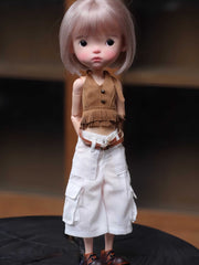 Vintage Boho Blythe 1/6 BJD Outfit On Doll Display | ToastDoll
