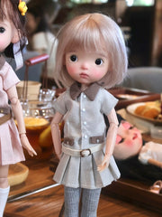 Grey Preppy Collar Blythe 1/6 BJD Outfit | ToastDoll