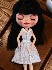 Blue Country Floral Blythe 1/6 BJD Set | ToastDoll