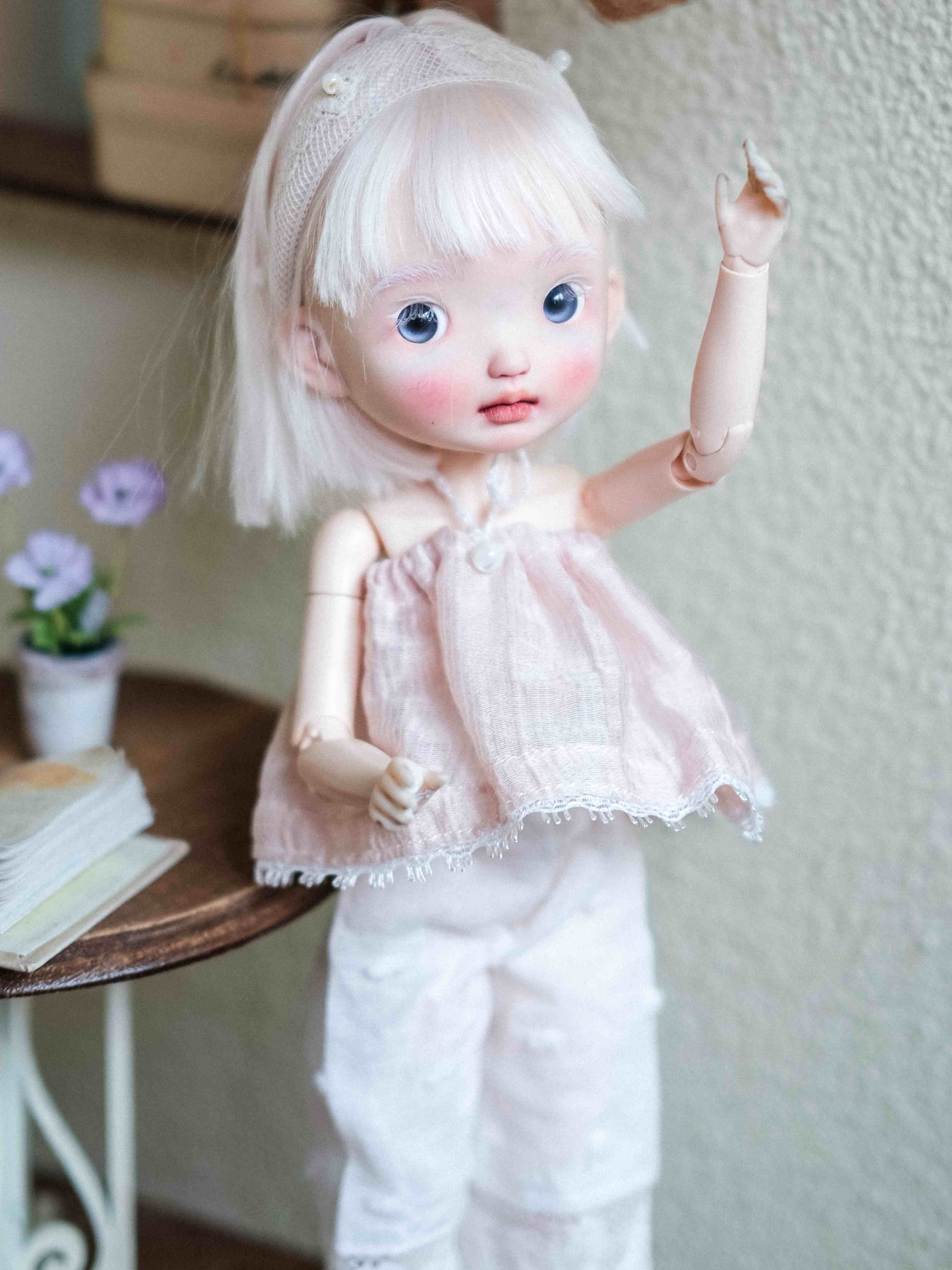 Pink Lace Dress Blythe 1/6 BJD Set Close-up | ToastDoll