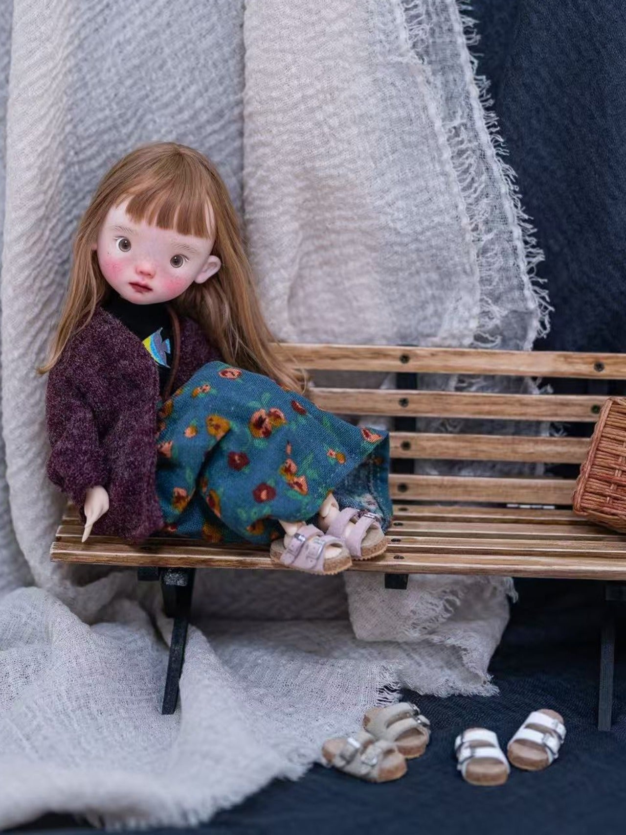 Handmade Shoes for Blythe/Obitsu,Buckle Slide Sandals