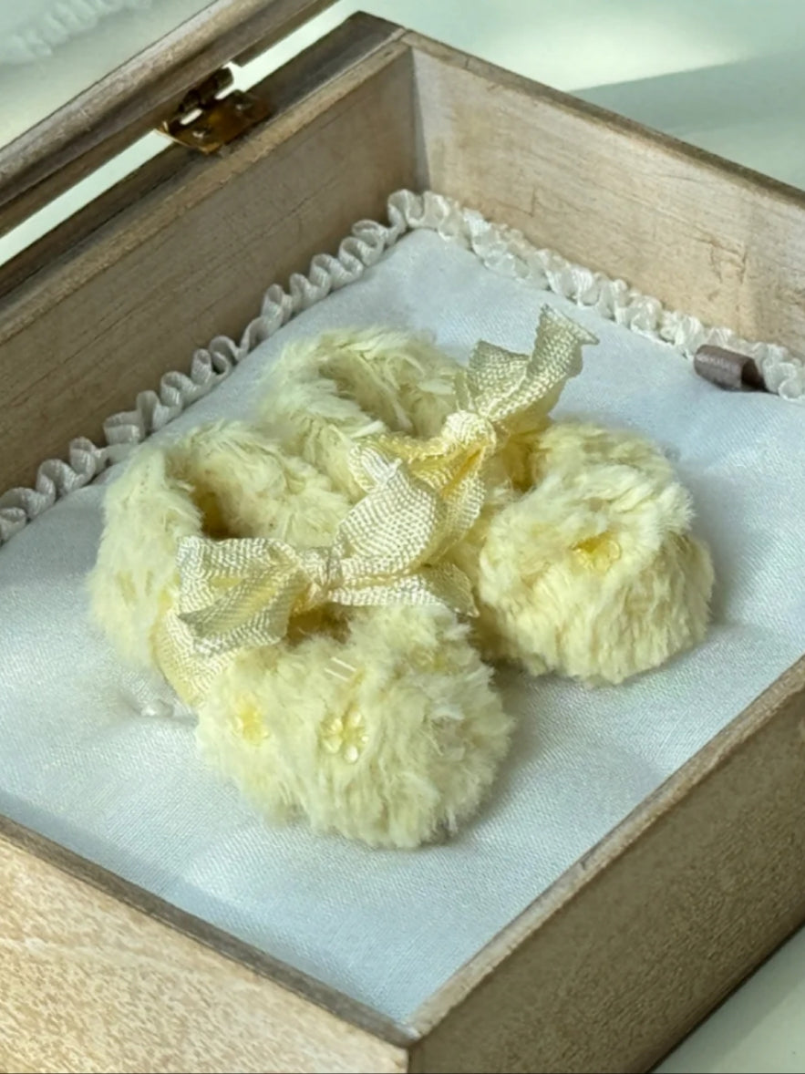 Fluffy Bow Handmade Blythe Yellow Shoes | ToastDoll