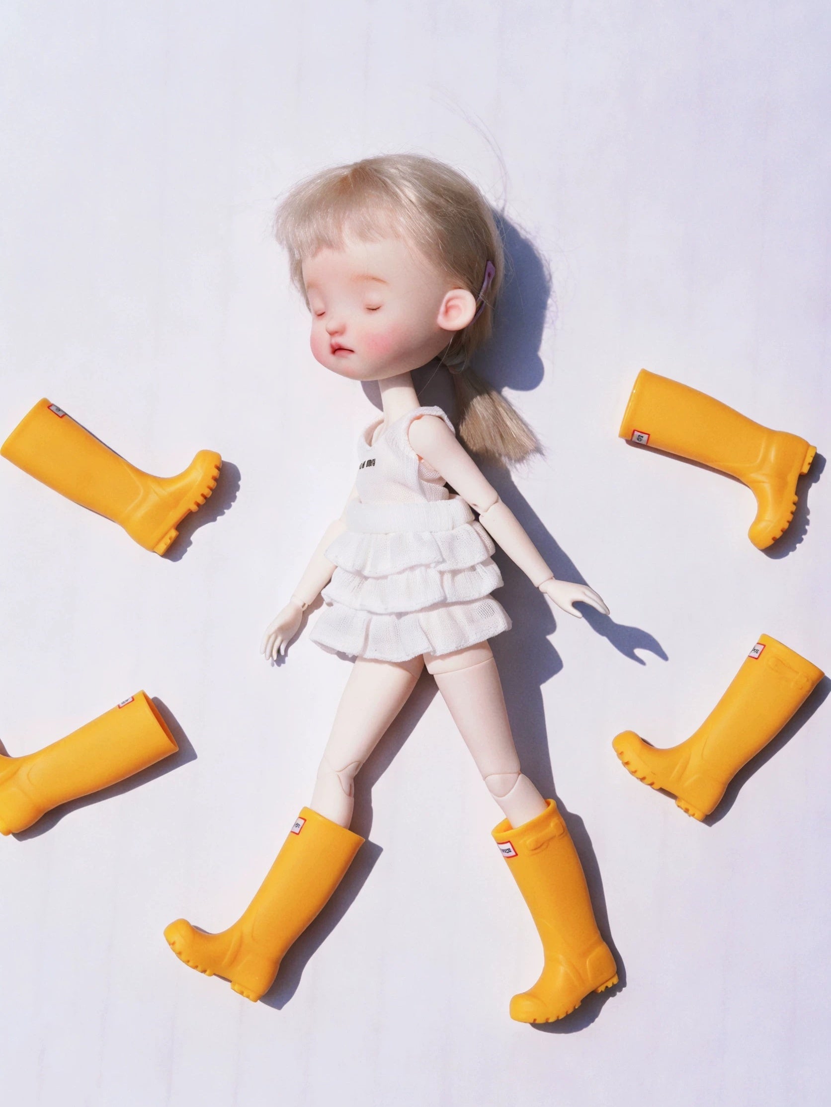 Cute Colorful Blythe Yellow Rain Boots  | ToastDoll