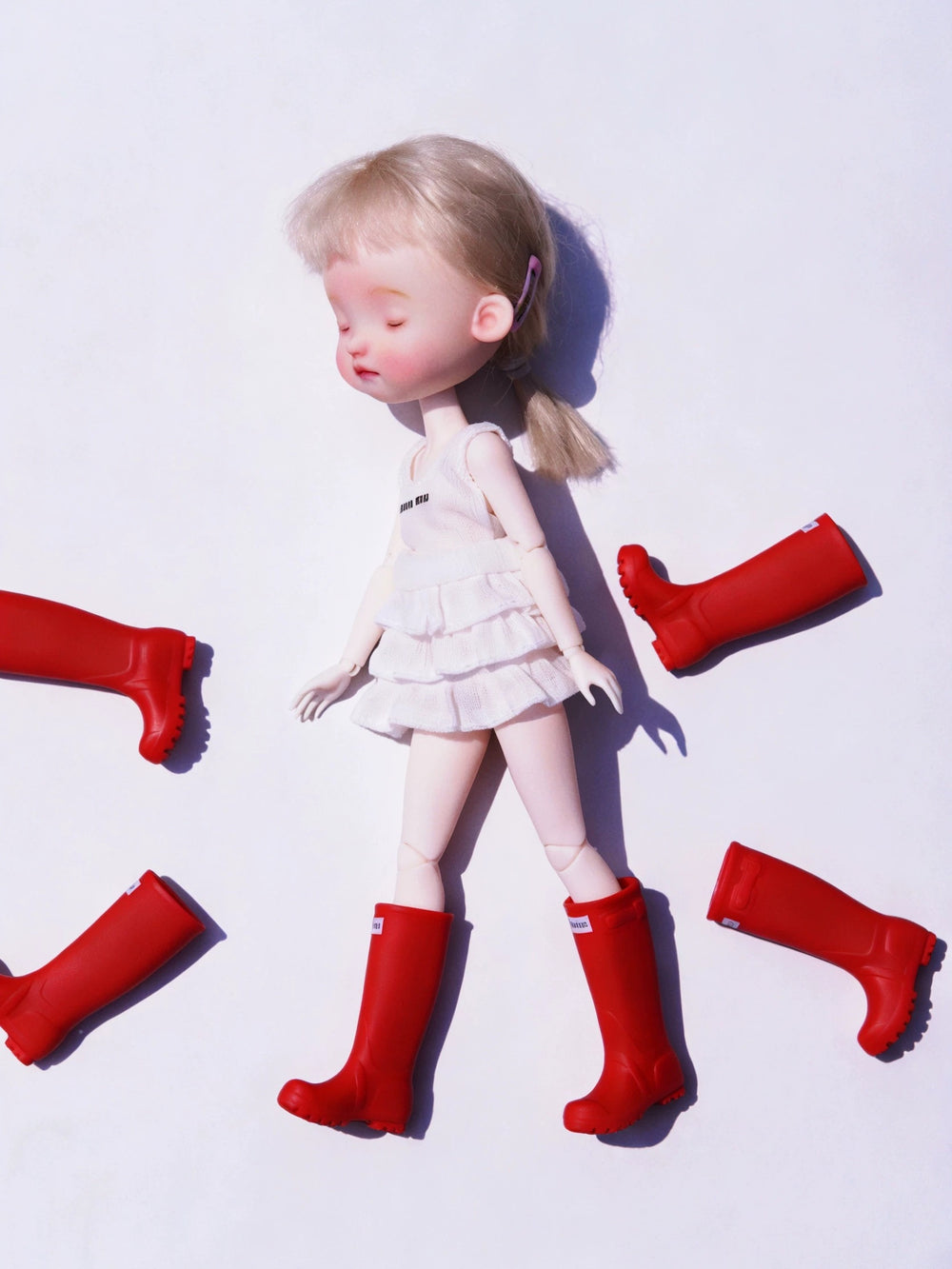 Cute Colorful Blythe Red Rain Boots | ToastDoll