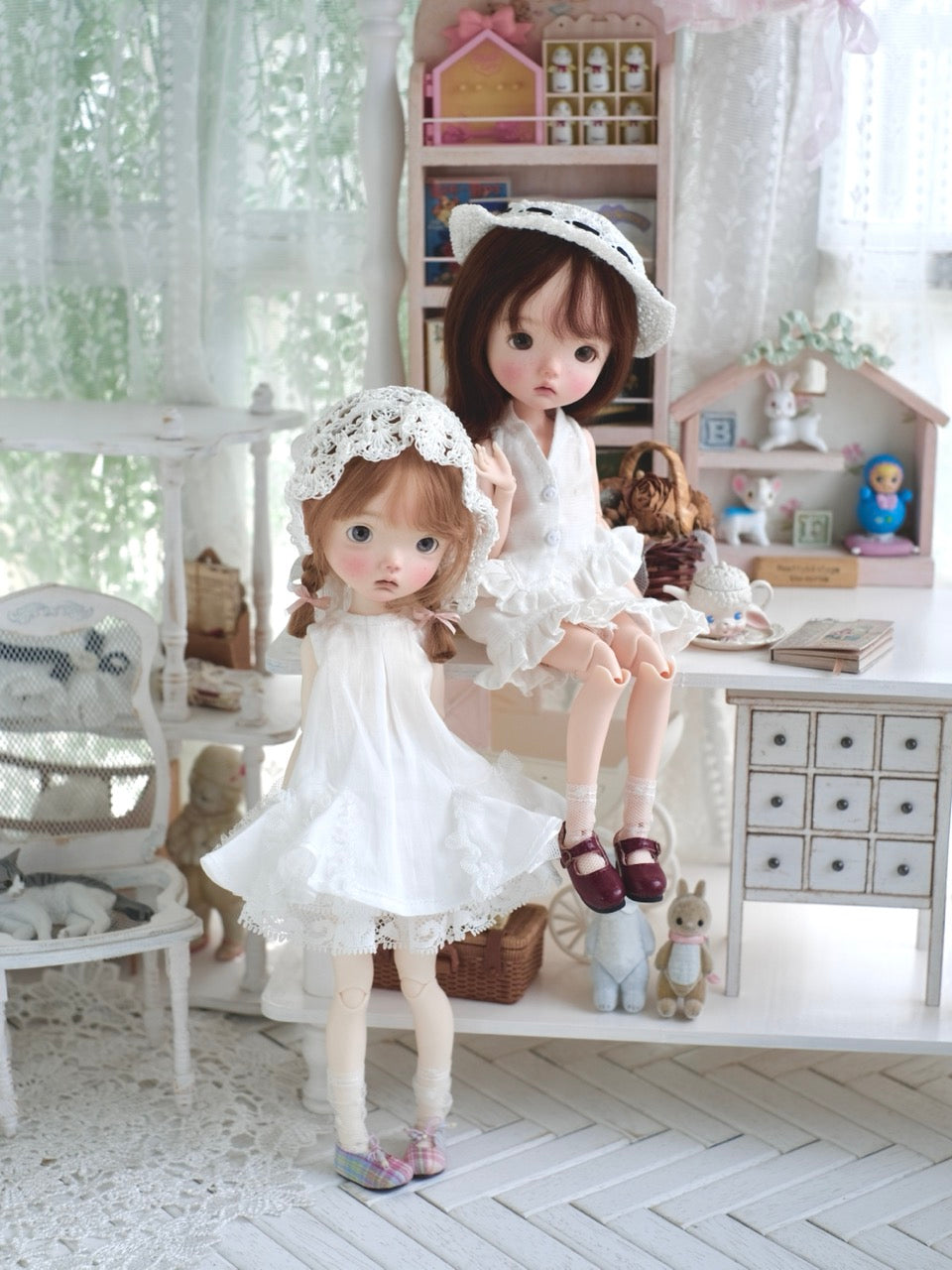 Sweet White Blythe BJD Outfit - Handmade Doll Clothes - ToastDoll