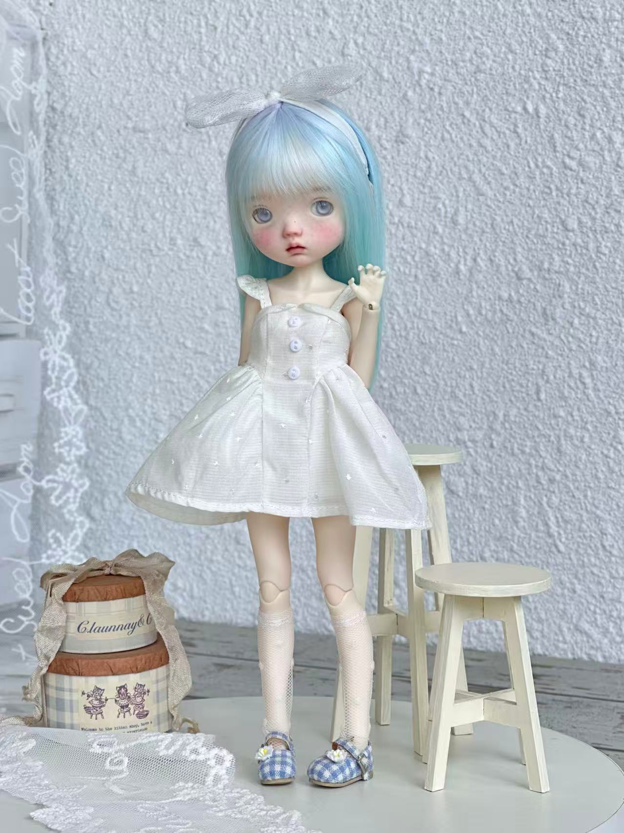Cozy White 1/6 BJD Outfit - Handmade Doll Clothes - ToastDoll
