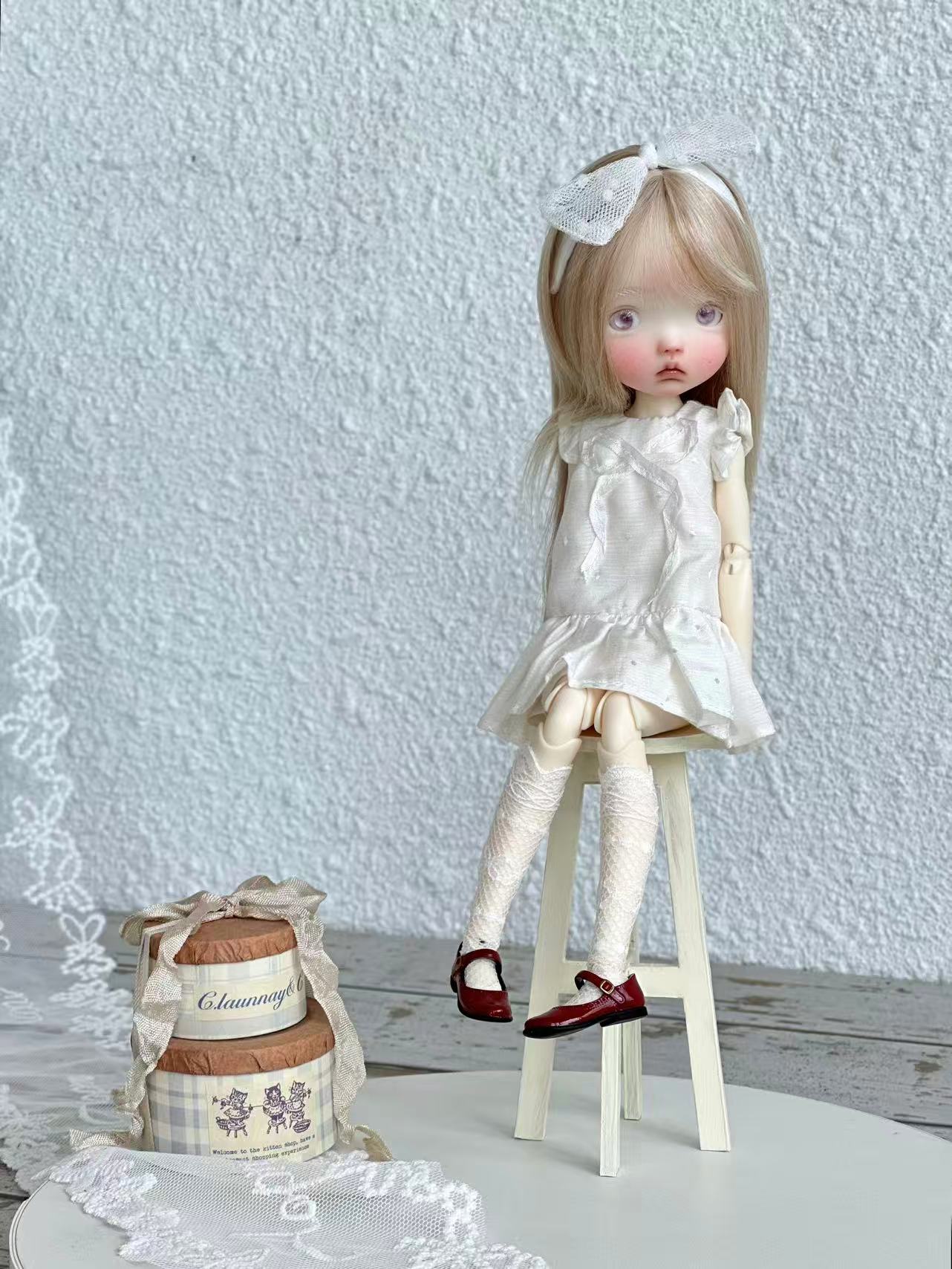Cozy White 1/6 BJD Outfit - Handmade Doll Clothes - ToastDoll