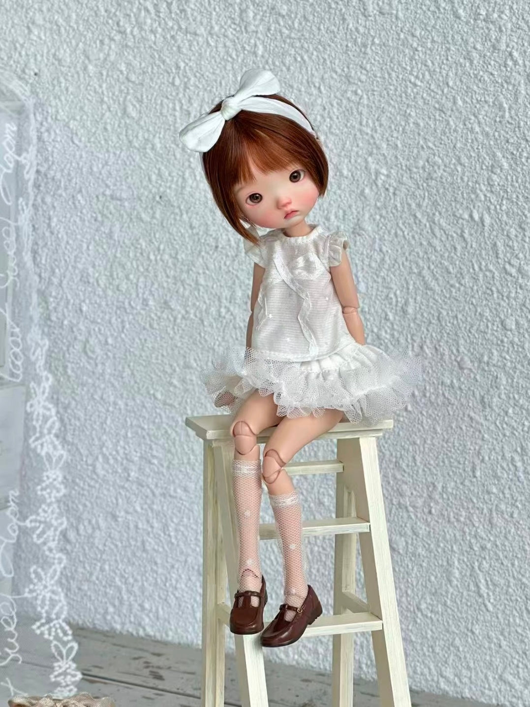 Cozy White 1/6 BJD Outfit - Handmade Doll Clothes - ToastDoll