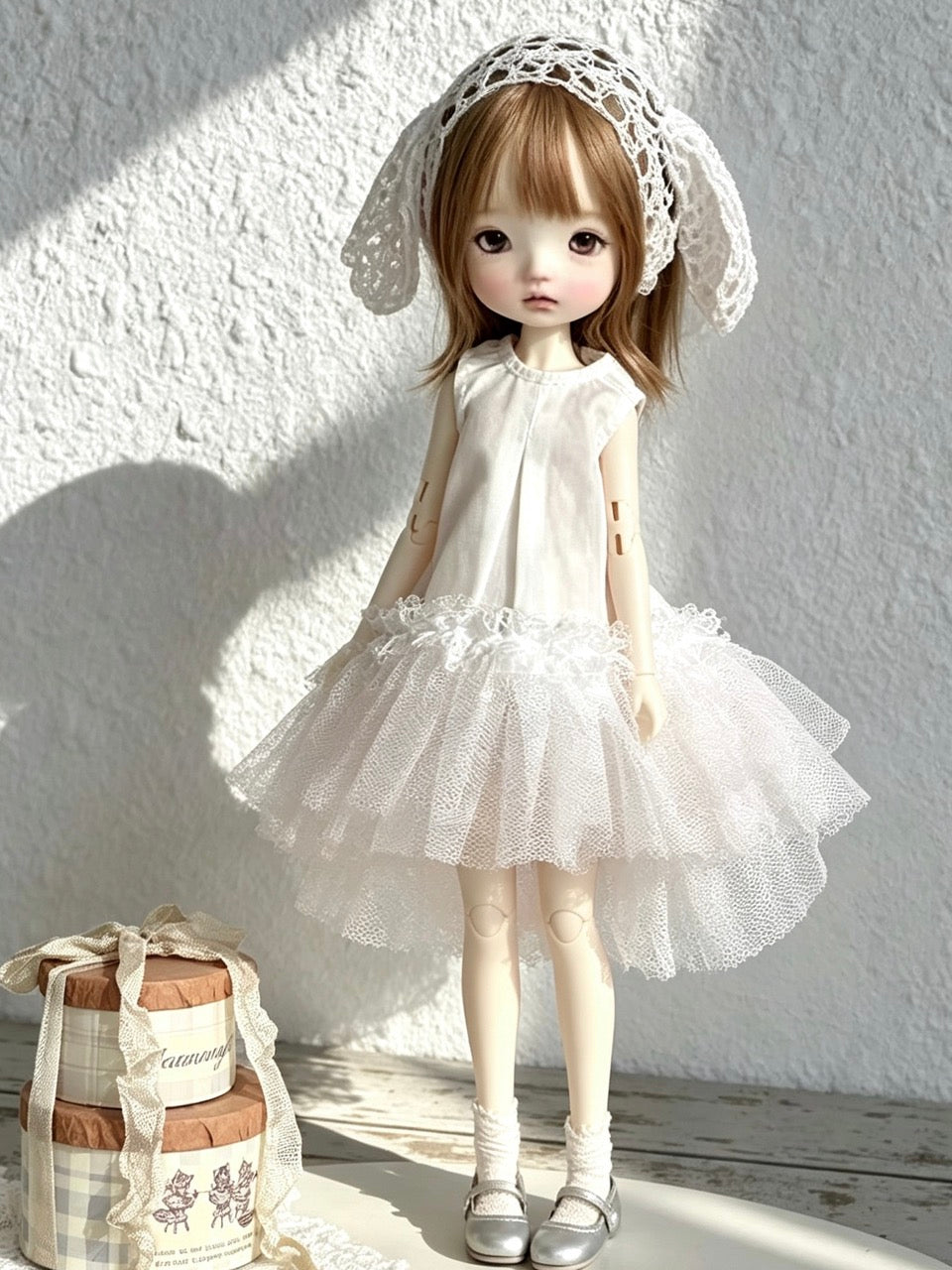 Bunny Tulle 1/6 BJD Outfit - Handmade Doll Clothes - ToastDoll