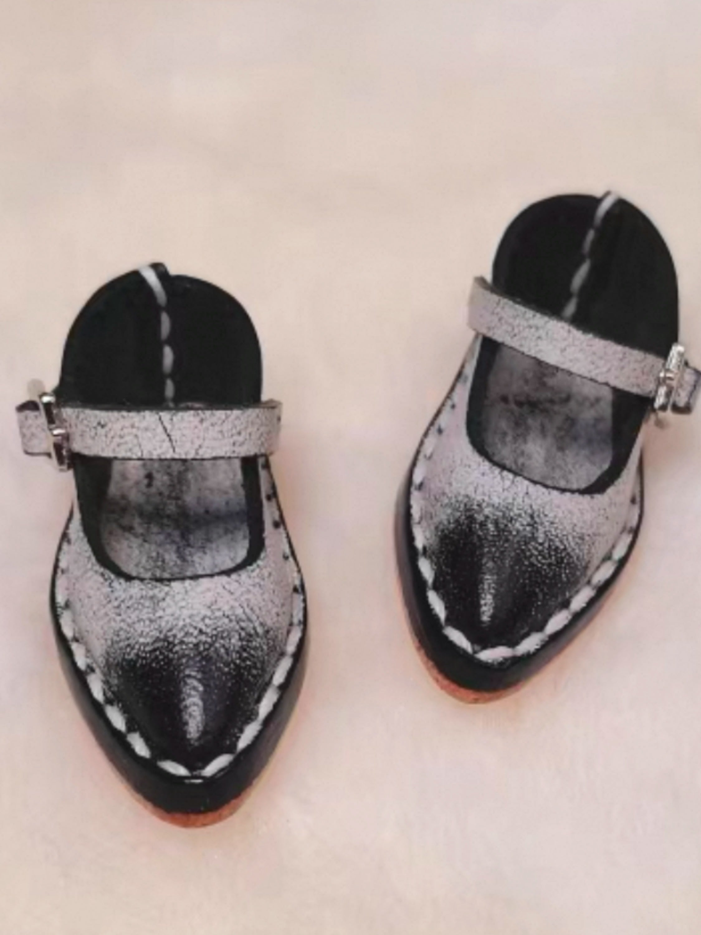 Handmade Shoes for Blythe, Pointed-Toe Mary Jane Shoes