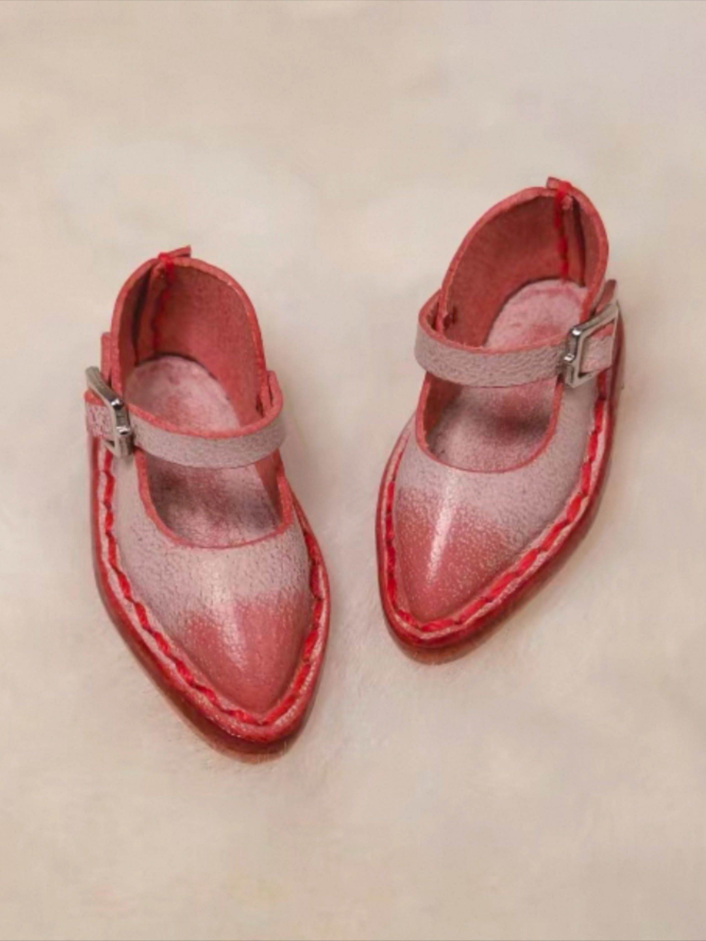 Handmade Shoes for Blythe, Pointed-Toe Mary Jane Shoes