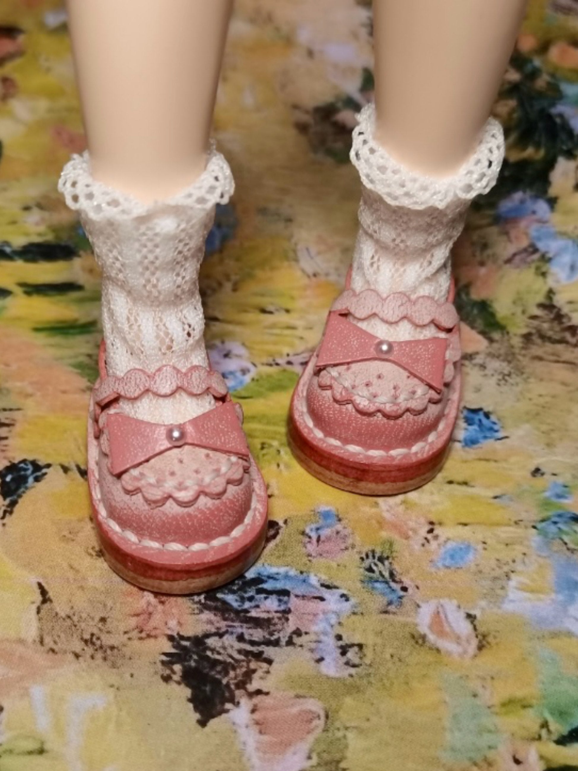 Handmade Shoes for Blythe, Knot Leather Shoes