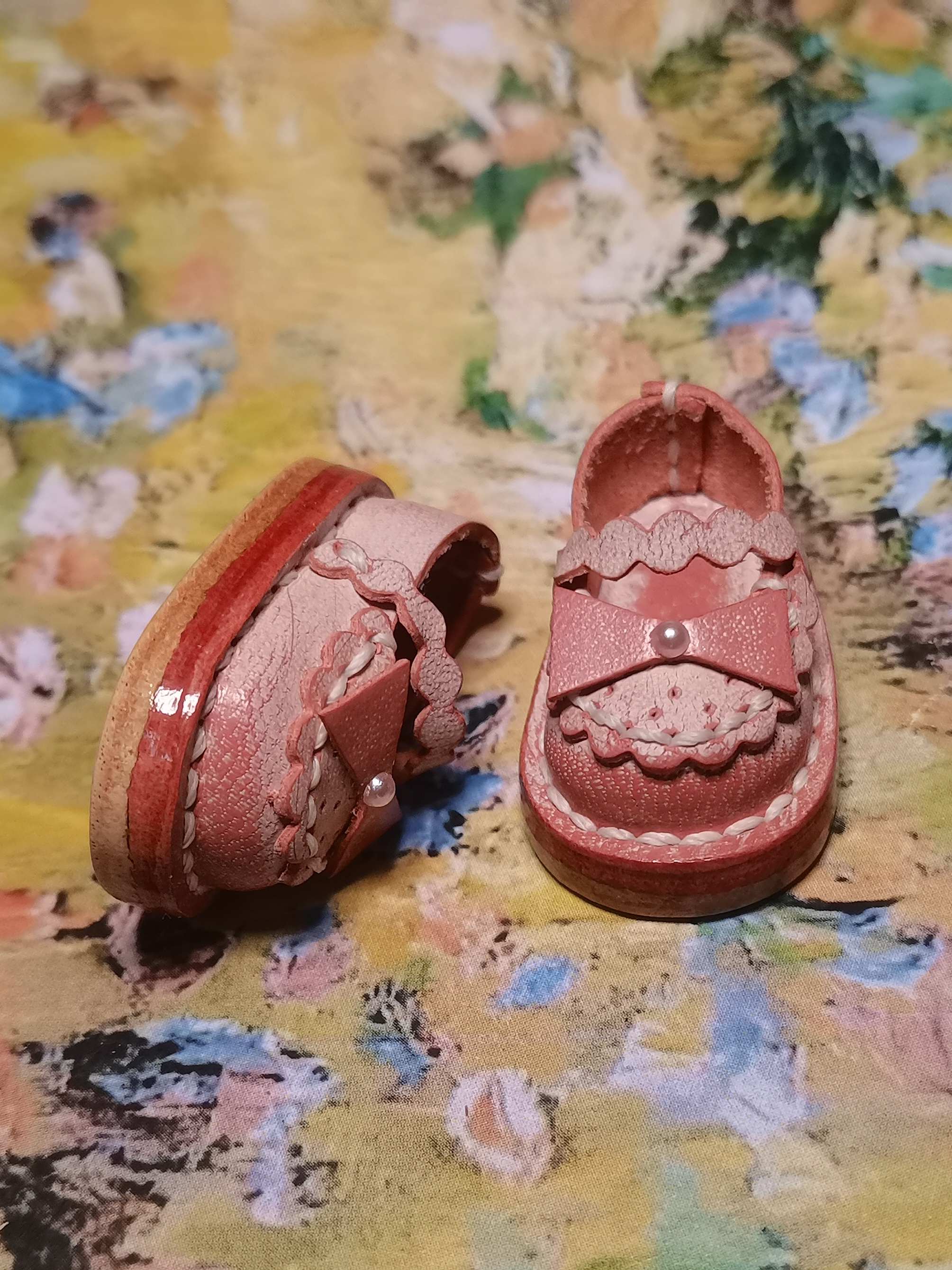 Handmade Shoes for Blythe, Knot Leather Shoes