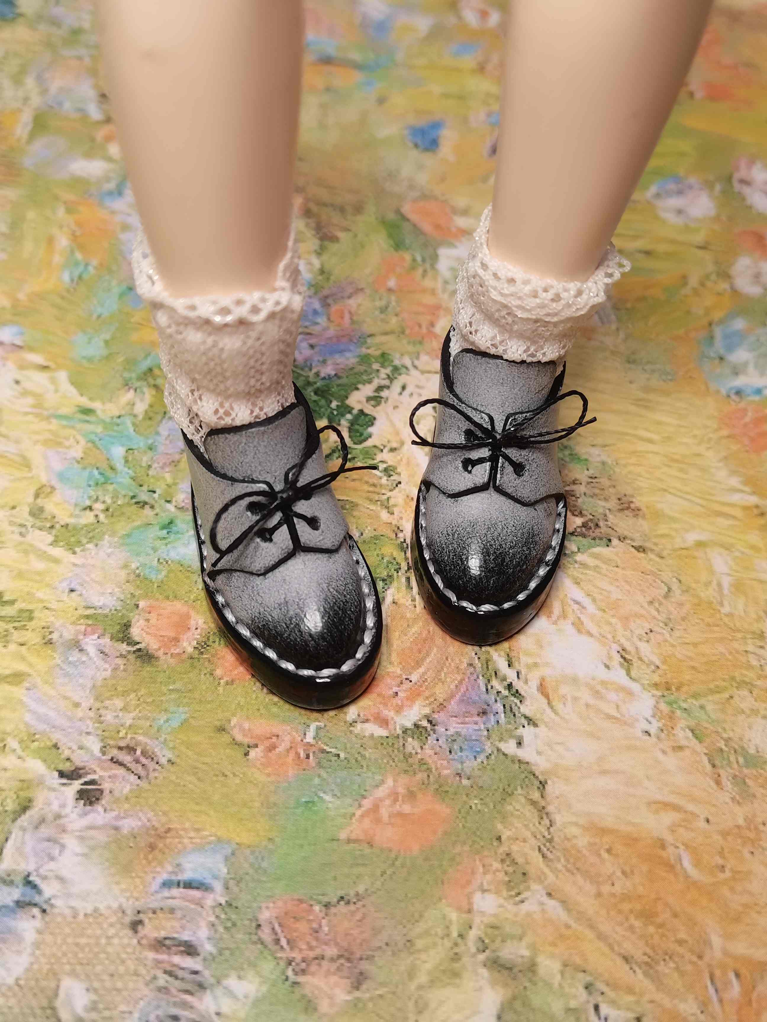 Handmade Shoes for Blythe, Pointed Leather Shoes