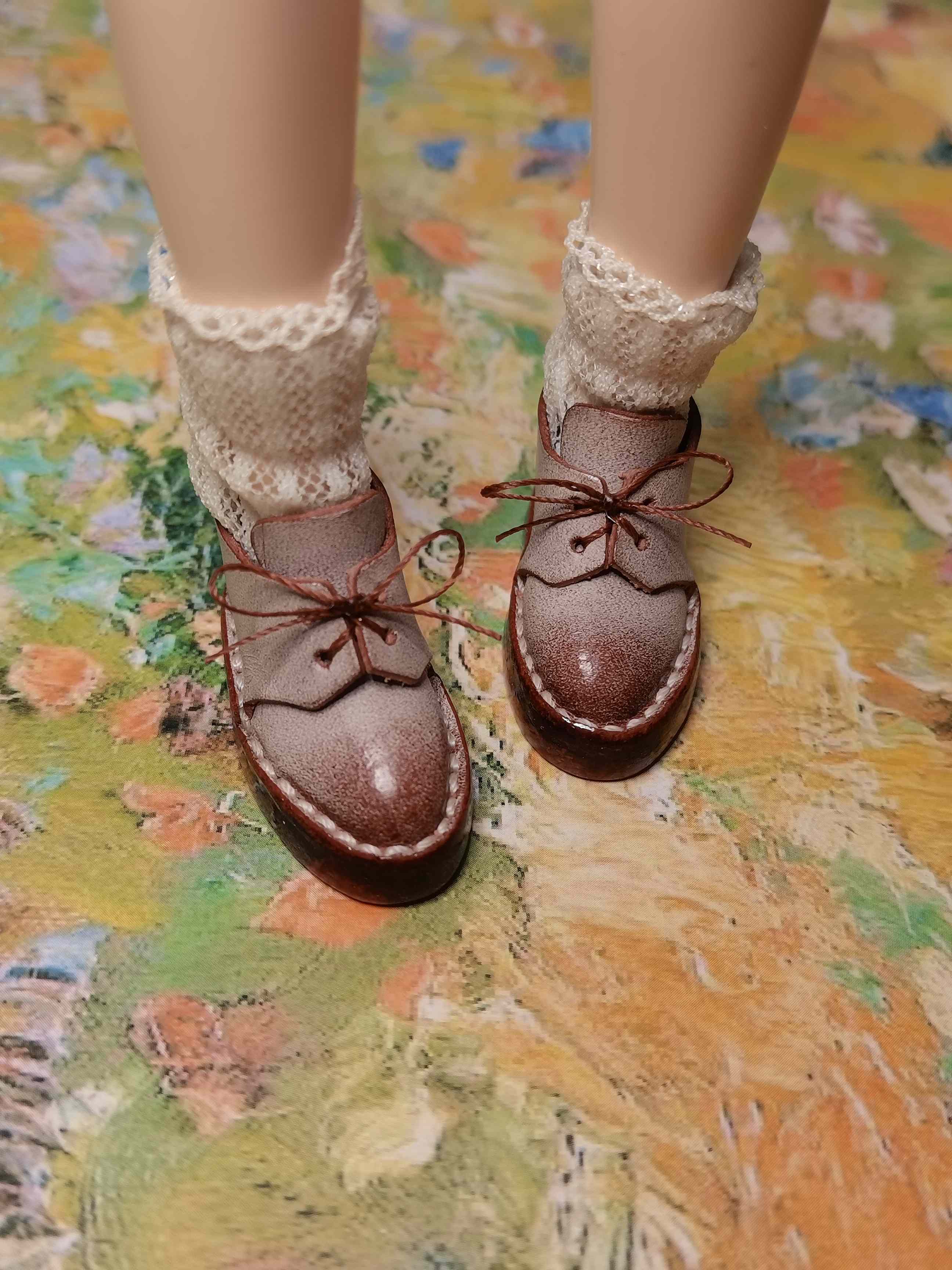 Handmade Shoes for Blythe, Pointed Leather Shoes