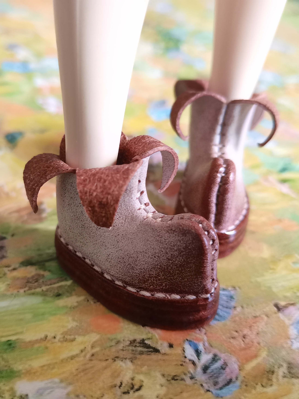 Handmade Shoes for Blythe, Clown Leather Shoes