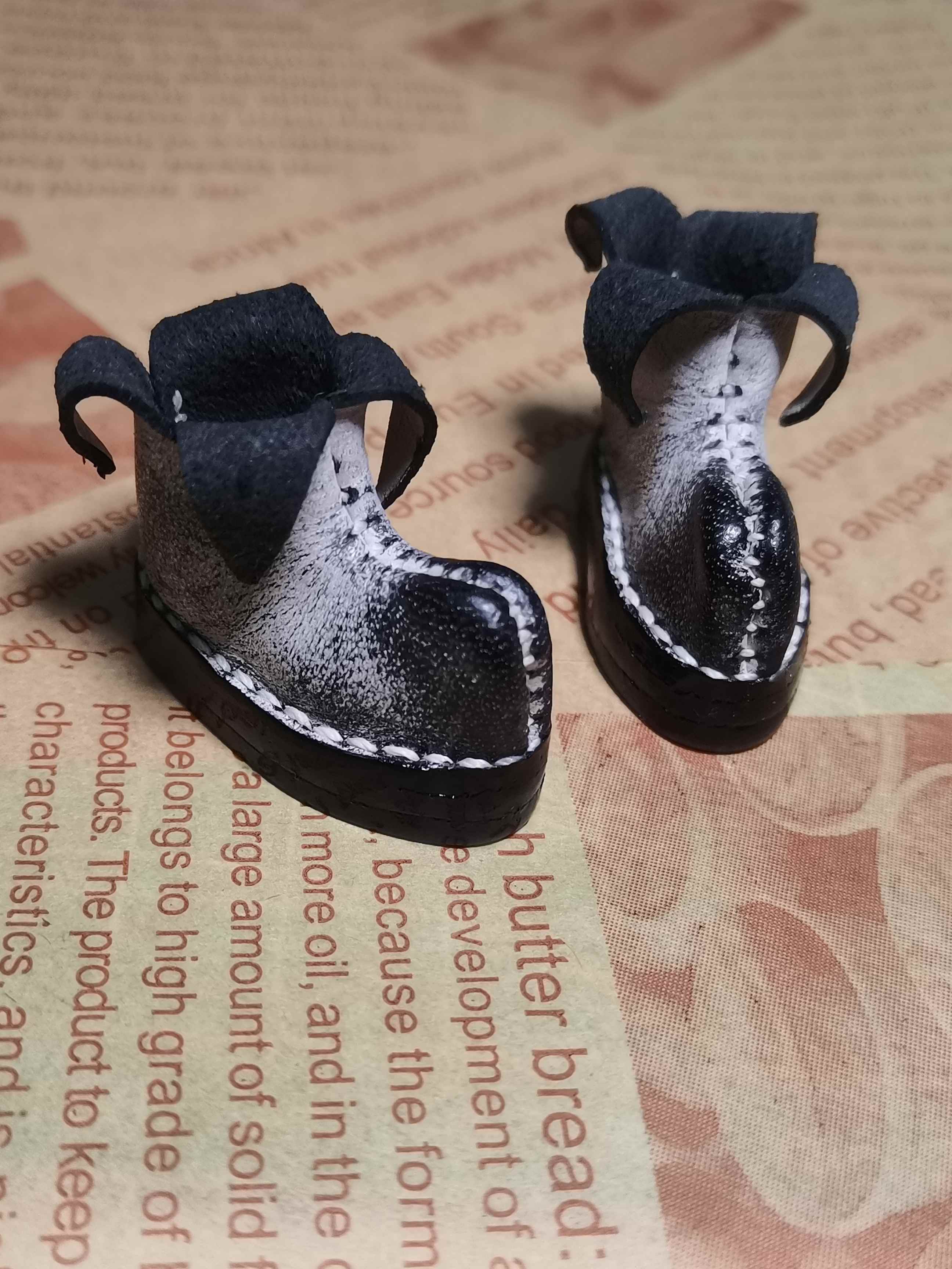 Handmade Shoes for Blythe, Clown Leather Shoes
