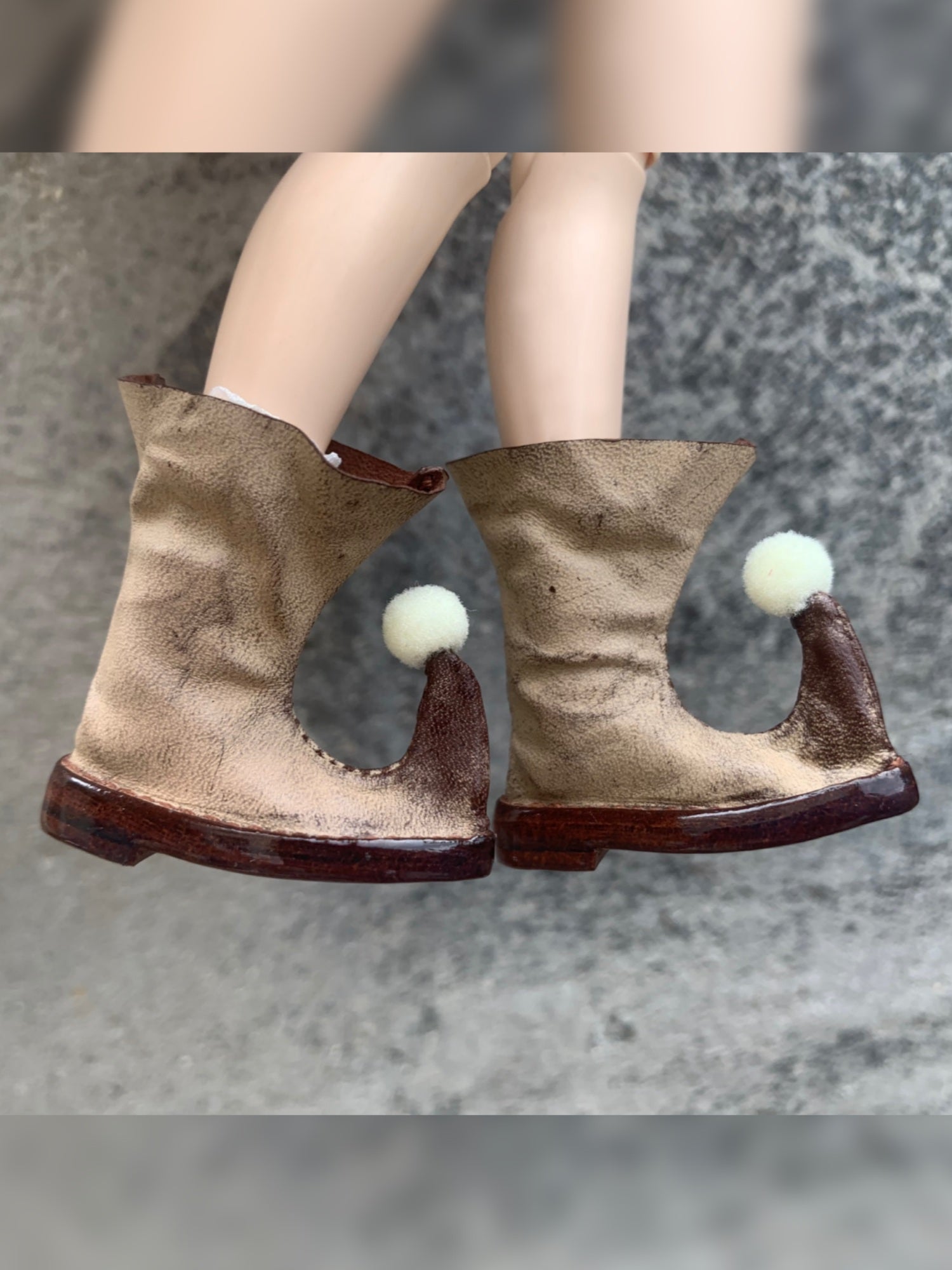 Handmade Shoes for Blythe/Obitsu, Clown Leather Shoes