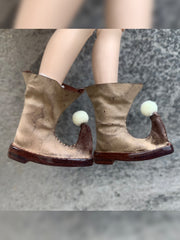 Handmade Shoes for Blythe/Obitsu, Clown Leather Shoes