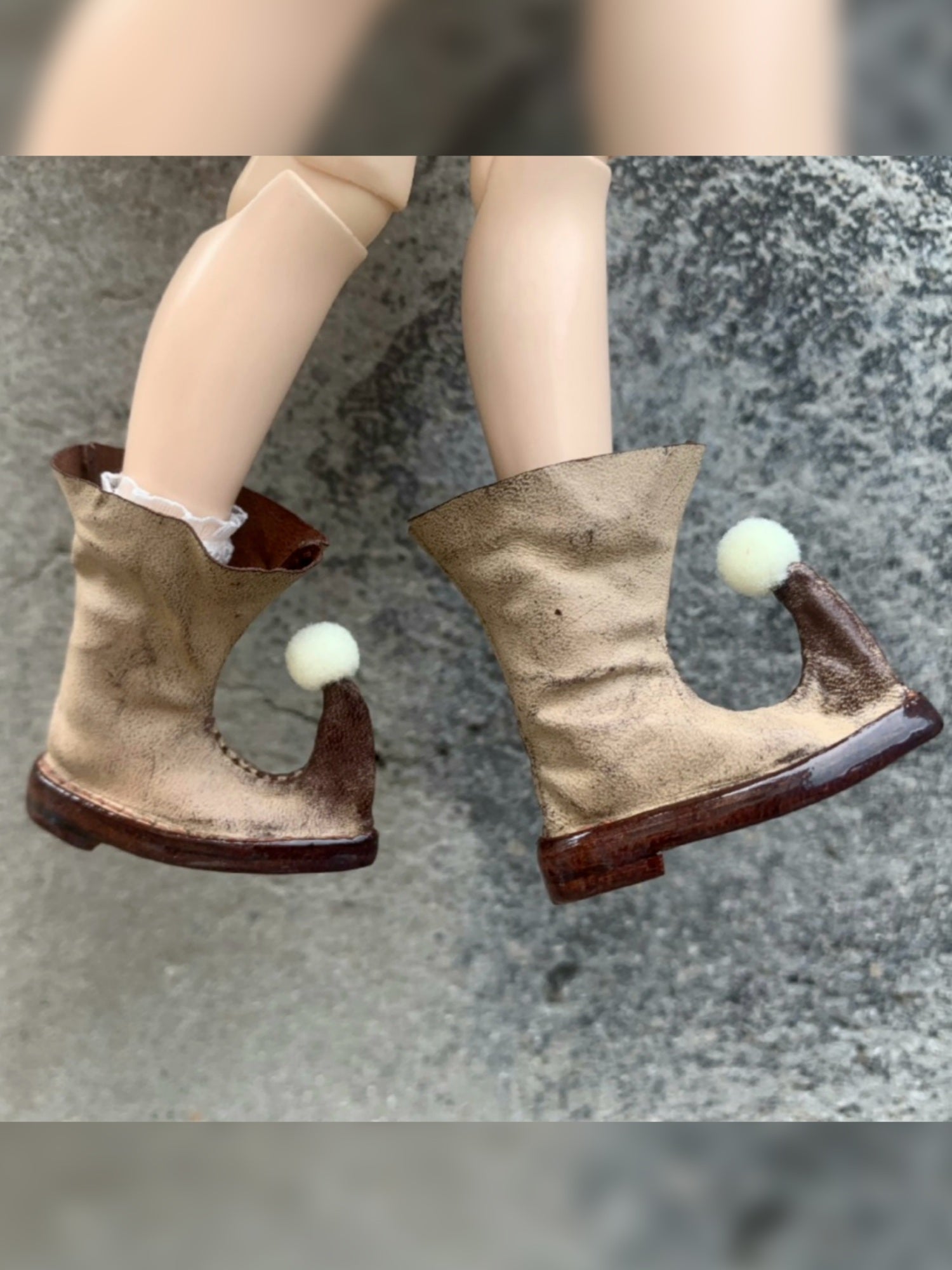 Handmade Shoes for Blythe/Obitsu, Clown Leather Shoes
